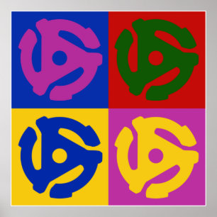 Poster Pop Art Vinyl Record 45 tr/min Audiophile