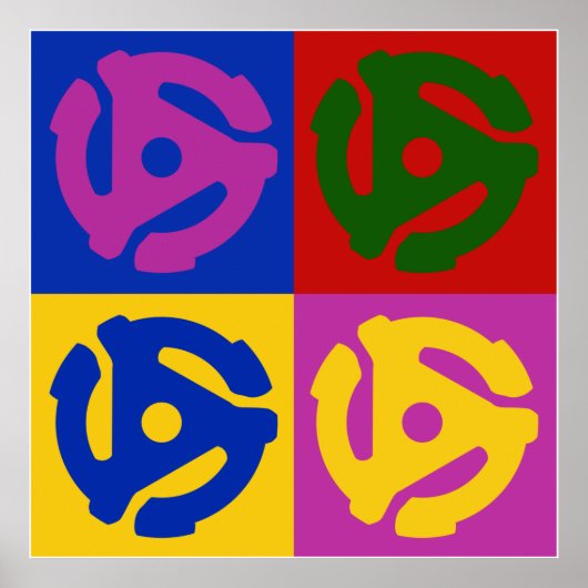 Poster Pop Art Vinyl Record 45 tr/min Audiophile (Devant)