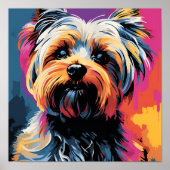 Poster Pop Art Yorkshire Terrier imprimer (Devant)