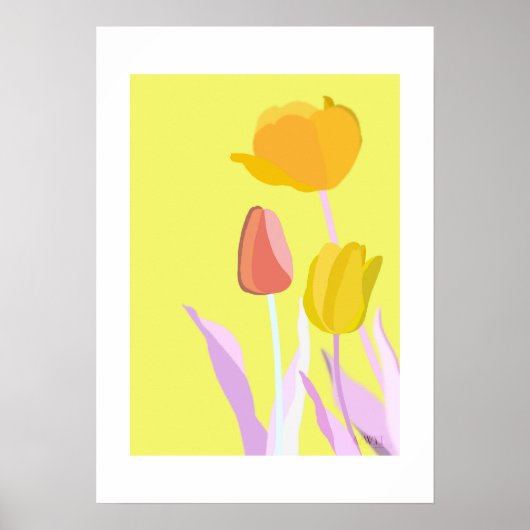 Poster POP Botanical Art - Tulip (Devant)