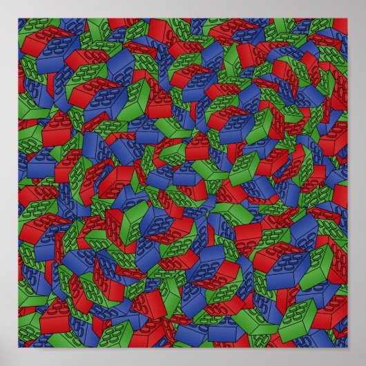 Poster POP bouwstenen (Voorkant)