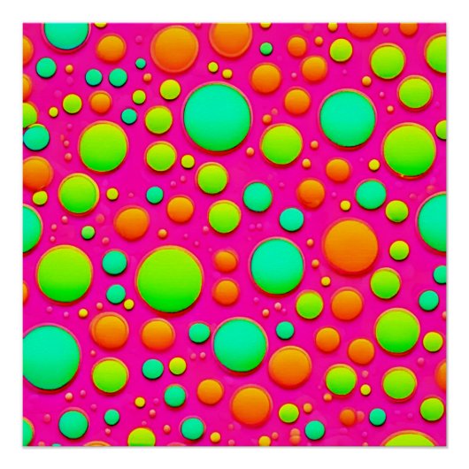 Poster Pop de bulle dynamique de la conception de couleur (Devant)