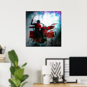 Poster Pop de couleur tambour, Copyright Karen J Williams (Bureau à domicile)