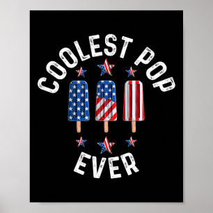 Poster Pop Ever Ice Cream Amérique 4 juillet