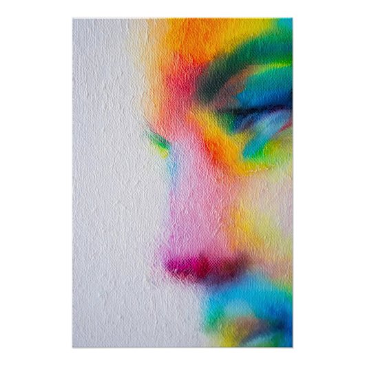 Poster Pop Femme : Explosion de couleur (Devant)
