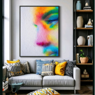 Poster Pop Femme : Explosion de couleur