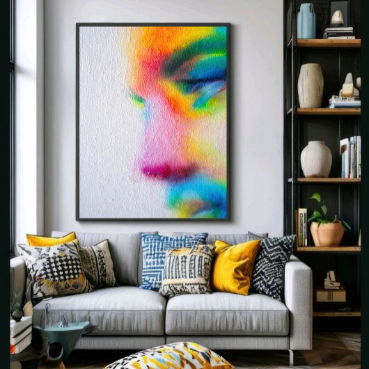 Poster Pop Femme : Explosion de couleurs