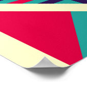 Poster Pop formes géométriques abstraites, motif transpar (Coin)