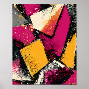 Poster Pop Graphique Moderne : Fragmentation Abstraite