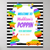 Poster Pop It Toy Anniversaire Pop On Fidget Push Bienven (Devant)