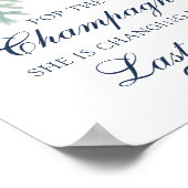 Poster Pop La Fête des mariées Succulente Florale Champag (Coin)