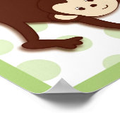 Poster Pop Mod Monkey Jungle Nursery Wall Art Imprimer 8X (Coin)