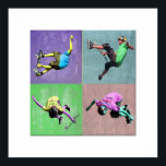 Poster Pop Pop Art 2, Copyright Karen J Willia<br><div class="desc">Attaque de patinage</div>