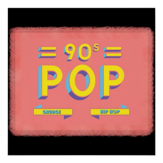 Poster Pop Rétro des Années 90 (Devant)