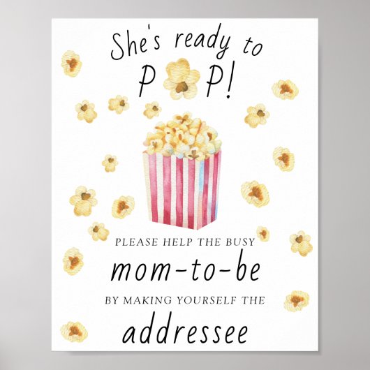 Poster Popcorn - Aidez le "Maman-to-Be" occupé (Devant)