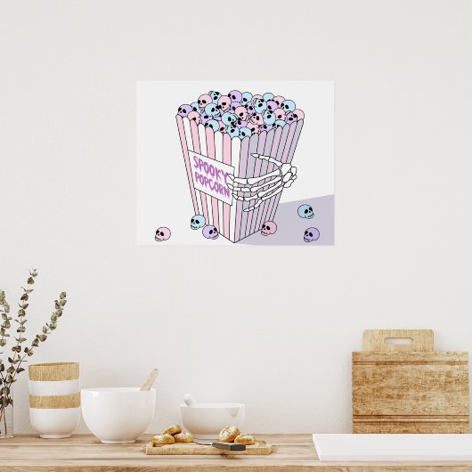 Poster Popcorn éffrayant (Cuisine)