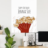 Poster Popcorn Movie Extérieur Fête Anniversaire (Bureau à domicile)