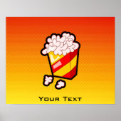 Poster Popcorn orange jaune (Devant)