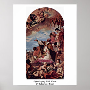 Poster Pope Gregory With Maria By Sebastiano Ricci