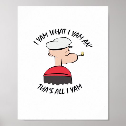 Poster Popeye I Yam What I Yam Classic (Devant)