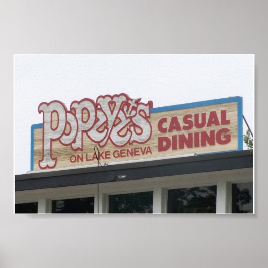 Poster POPEYE" S CAS : DÎNER UAL (Lac Léman, WI) (Devant)