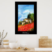 POSTER POPIES EN TOSCANE (Cuisine)