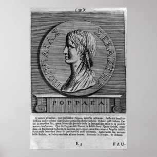 Poster Poppaea Sabina, gravant après un romain