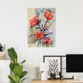 Poster Poppies (Bureau à domicile)
