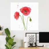 Poster Poppies de printemps (Bureau à domicile)