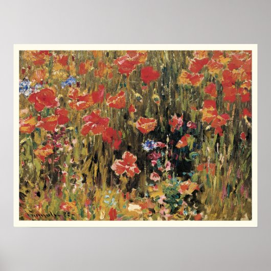 Poster Poppies de Robert Vonnoh, Impressionnisme Vintage (Devant)
