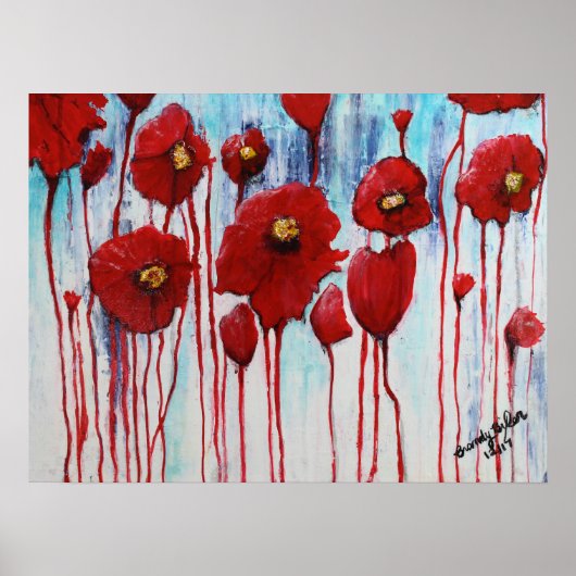Poster Poppies en hiver (Devant)