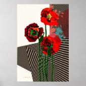 Poster Poppies et motifs (Devant)
