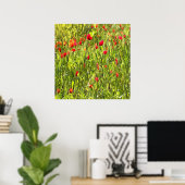 Poster Poppies hypnotiques surréalistes (Bureau à domicile)