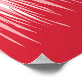 Poster Poppies minimalistes rouges et blanches Pré floral (Coin)