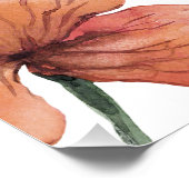 Poster Poppies rose aquarelle fête d'anniversaire Bienven (Coin)