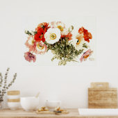 Poster Poppies vintages (Cuisine)