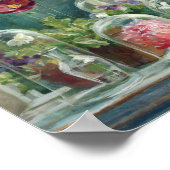 Poster Poppies violettes sur un rebord de fenêtre (Coin)