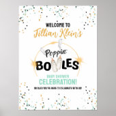 Poster Poppin' Bottles Baby Shower Welcome Sign (Devant)