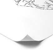 Poster Poppy Botanical Line Art (Coin)