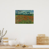 Poster Poppy field by Vincent van Gogh Fine Art (Cuisine)