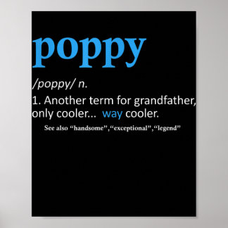 Poster Poppy Funny Grand-père Fête des pères