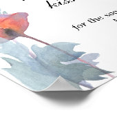 Poster Poppy pourpre combien de baisers shower de mariage (Coin)