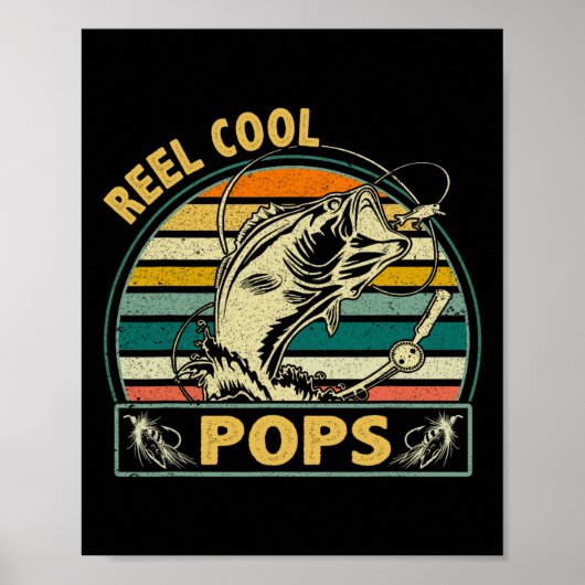 Poster Pops de pêche vraiment cool pour la fête des pères (Devant)