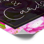 Poster Pops de rose violet violet Vibrant Cartes-cadeaux  (Coin)