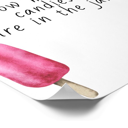Poster Popsicle - devinez combien de bonbons dans le boca (Coin)