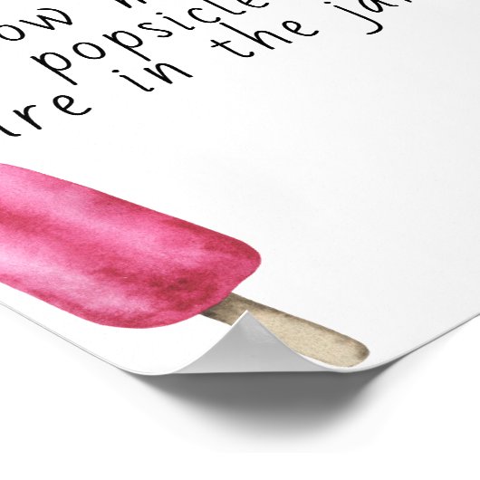 Poster Popsicle - devinez combien de popsicles sont dans  (Coin)