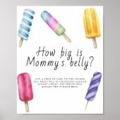 Poster Popsicle - quelle taille est le jeu du ventre de m (Devant)