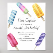 Poster Popsicle Time Capsule 1er anniversaire sans sexe (Devant)