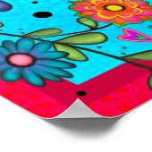 Poster Populaire Floral Turquoise Dream Big Inspirational (Coin)