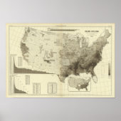 Poster population codée en couleur par comté (Devant)